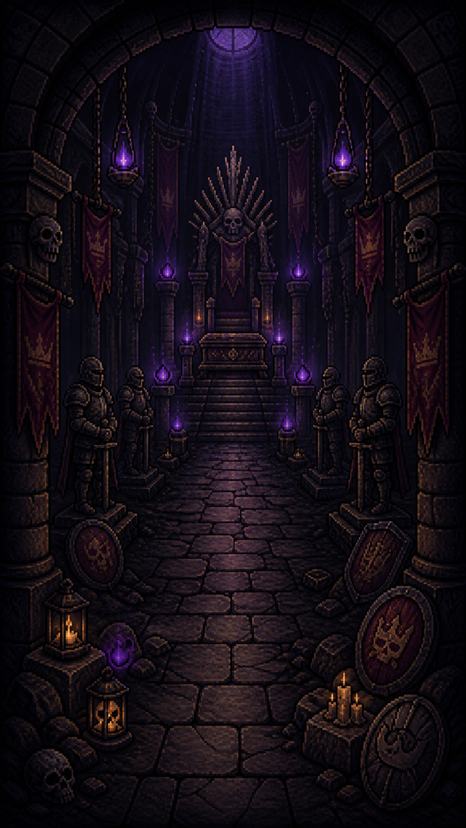 Pixel-art interior of the Royal Crypt